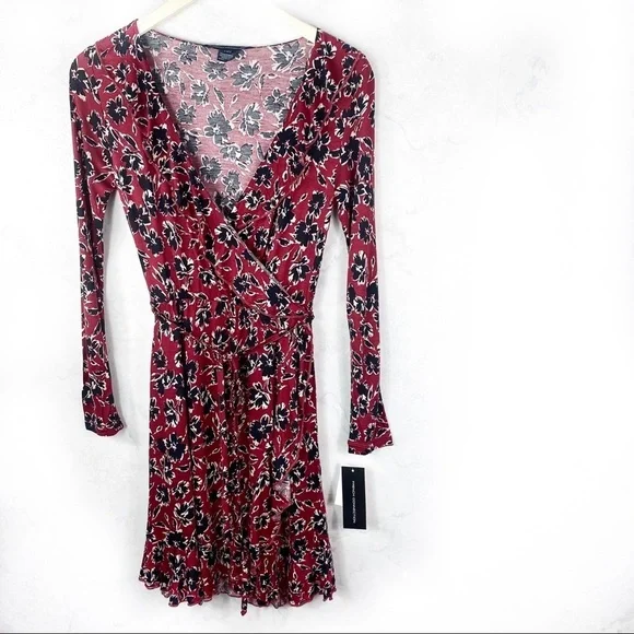 jersey dress with tie waist Shop Vortex Chocolate Short Sleeve Waist Tie Knit Tee Shirt Dress